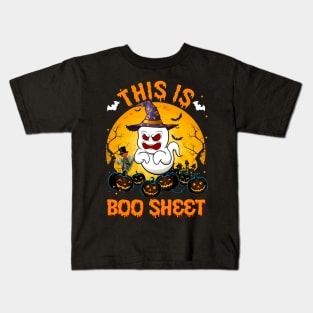 This Is Boo Sheet Ghost Retro Halloween Costume Men Women T-Shirt Kids T-Shirt